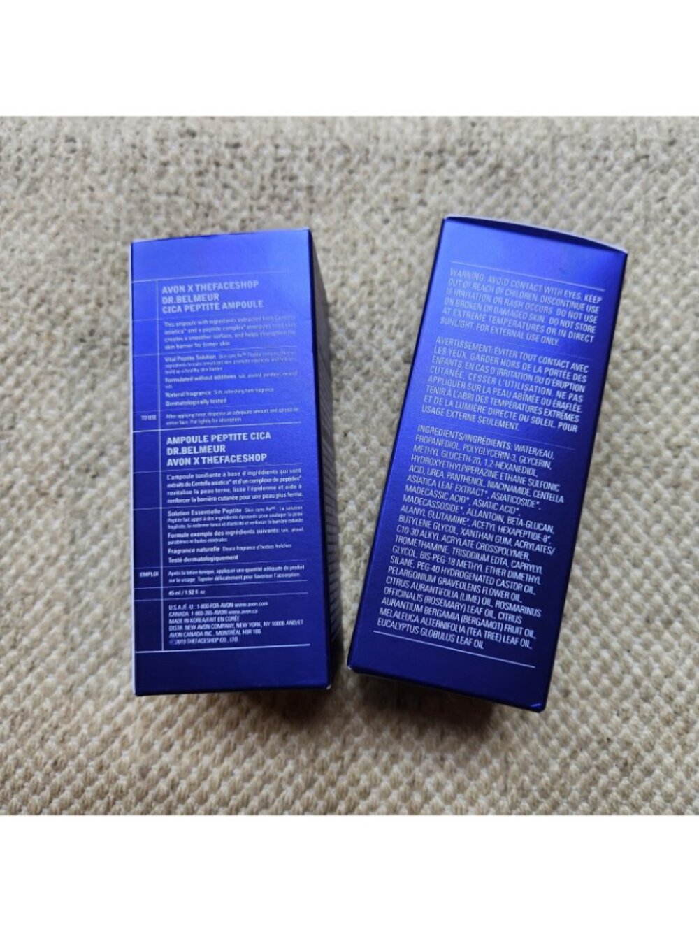 2 Dr. Belmeur CICA PEPTITE AMPOULE 1.52 oz Avon The Face Shop BRAND NEW LOT of 2 - Picture 3 of 4